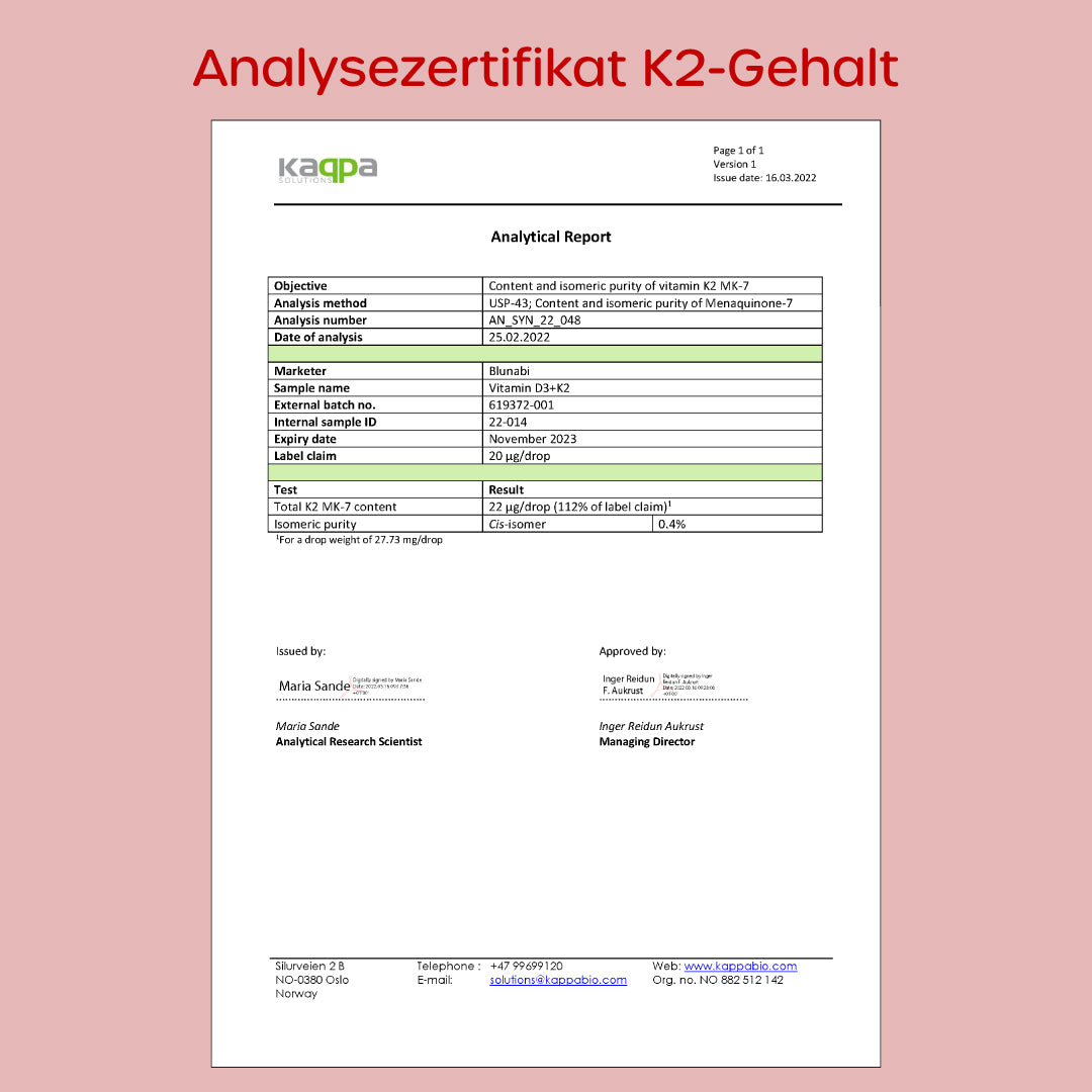 Vitamin D3 + K2 - für Immunsystem, Knochen & Muskeln